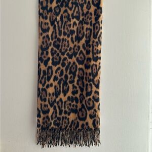 Bloomingdale's Leopard Print Shawl /Scarf - Brown and Black NWT